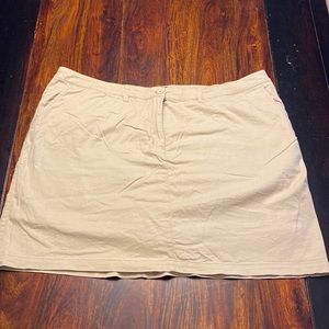 Khaki skirt/skort size 22